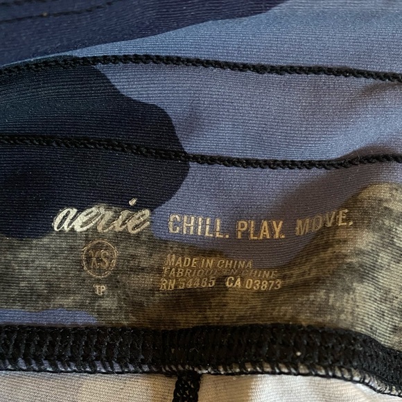 AERIE blue camo move high waisted leggings - Picture 4 of 4